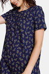 Zivame Wildflower Fields Woven Mid Length Nightdress - Medieval Blue — thumbnail 5