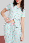 Zivame Bunny Rolls Knit Cotton Pyjama Set - Plume — thumbnail 5