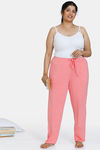 Zivame True Curv Lounge Knit Poly Loungewear Pants - Salmon — thumbnail 4