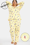 Zivame True Curv Nuts For U Knit Cotton Pyjama Set - Sunshine — thumbnail 1