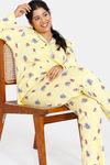 Zivame True Curv Nuts For U Knit Cotton Pyjama Set - Sunshine — thumbnail 4
