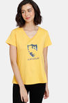 Zivame Harry Potter Knit Cotton Top - Citrus — thumbnail 1