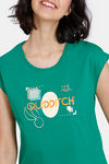 Zivame Harry Potter Knit Cotton Top - Green Tambourine — thumbnail 5