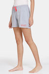 Zivame Looney Tunes Knit Cotton Shorts - Grey Melange — thumbnail 2