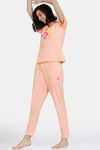 Zivame Looney Tunes Knit Cotton Pyjama Set - Salmon — thumbnail 2