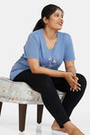 Zivame True Curv Country Songs Knit Cotton Top - Wild Wind — thumbnail 4