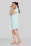 Zivame Girls Bunny Rolls Knit Cotton Knee Length Nightdress - Plume — thumbnail 2