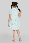 Zivame Girls Bunny Rolls Knit Cotton Knee Length Nightdress - Plume — thumbnail 3