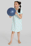 Zivame Girls Bunny Rolls Knit Cotton Knee Length Nightdress - Plume — thumbnail 4