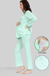 Zivame Maternity Country Songs Knit Cotton Pyjama Set - Bay — thumbnail 1