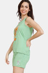 Zivame Looney Tunes Knit Cotton Shorts Set - Green Tea — thumbnail 2