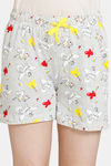 Zivame Girls Color Me Happy Knit Cotton Shorts Set - Egret — thumbnail 6