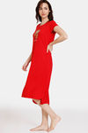 Zivame Harry Potter Knit Cotton Mid Length Nightdress - Racing Red — thumbnail 2