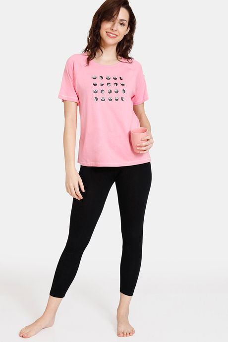 Zivame Bollywood Tadka Knit Cotton Top - Sachet Pink — image 4