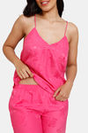 Zivame Floral Vows Woven Pyjama Set - Tea Rose — thumbnail 5