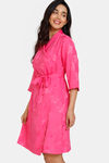 Zivame Floral Vows Woven Robe - Tea Rose — thumbnail 2