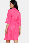 Zivame Floral Vows Woven Robe - Tea Rose — thumbnail 3