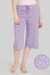 Zivame Blush Bloom Knit Poly Capri - Bougainvillea — thumbnail 1