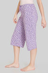 Zivame Blush Bloom Knit Poly Capri - Bougainvillea — thumbnail 2
