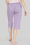 Zivame Blush Bloom Knit Poly Capri - Bougainvillea — thumbnail 3