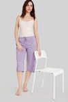 Zivame Blush Bloom Knit Poly Capri - Bougainvillea — thumbnail 4