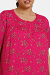 Zivame True Curv Plum Romance Woven Full Length Nightdress - Jazzy — thumbnail 5
