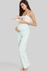 Zivame Maternity Wildflower fields Knit Pyjama - Bay — thumbnail 4