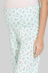 Zivame Maternity Wildflower fields Knit Pyjama - Bay — thumbnail 5
