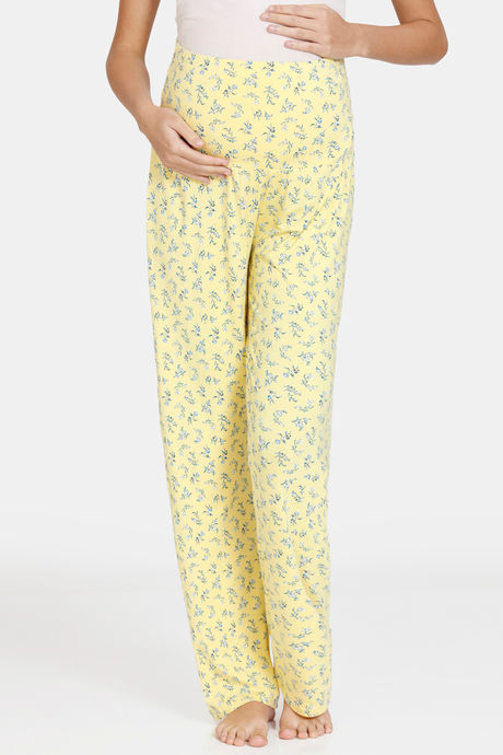 Zivame Maternity Wildflower fields Knit Pyjama - Samoan Sun — image 2