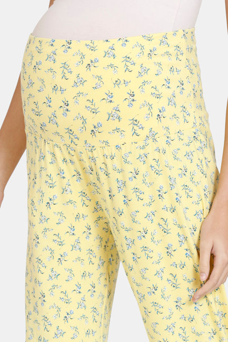 Zivame Maternity Wildflower fields Knit Pyjama - Samoan Sun — image 5