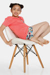 Zivame Girls Boots & Bailey Knit Cotton Shorts Set - Afterglow — thumbnail 4