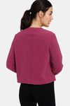 Zivame Polar Fleece Knit Poly Loungewear Top - Beaujolais — thumbnail 3