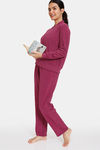 Zivame Polar Fleece Knit Poly Loungewear Top - Beaujolais — thumbnail 4