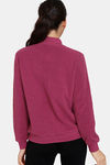Zivame Polar Fleece Knit Poly Loungewear Top - Beujolais — thumbnail 3