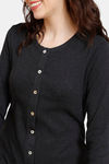 Zivame Cosy Rib Knit Poly Loungewear Top - Black — thumbnail 5