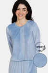 Zivame Midnight Magic Ribbed Velour Knit Poly Loungewear Top - Allure — thumbnail 1