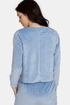 Zivame Midnight Magic Ribbed Velour Knit Poly Loungewear Top - Allure — thumbnail 3