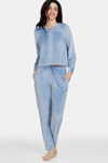 Zivame Midnight Magic Ribbed Velour Knit Poly Loungewear Top - Allure — thumbnail 4