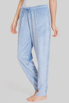 Zivame Midnight Magic Ribbed Velour Knit Poly Winterwear Pants - Allure — thumbnail 2