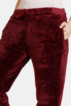 Zivame Fur Knit Poly Winterwear Pants - Windsor Wine — thumbnail 5