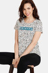 Zivame Friends Knit Cotton Top - Pristine — thumbnail 1