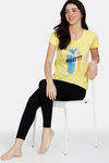 Zivame Disney Knit Poly Top - Lemon Drop — thumbnail 4