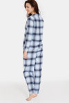 Zivame Flannel Woven Pyjama Set - Niagara Mist — thumbnail 3