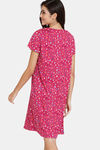 Zivame Candles & Carols Knit Cotton Knee Length Nightdress - Vivacious — thumbnail 3