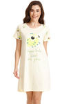 Zivame Bugs Life Cotton Short Length Nightdress - Yellow — thumbnail 1
