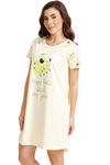 Zivame Bugs Life Cotton Short Length Nightdress - Yellow — thumbnail 2