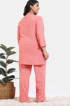 Zivame True Curv Petal Dreams Knit Cotton Pyjama Set - Emberglow — thumbnail 4