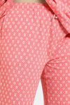Zivame True Curv Petal Dreams Knit Cotton Pyjama Set - Emberglow — thumbnail 6