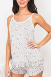 Zivame Spring Love Cotton Shorts Set - Grey N Print — thumbnail 5