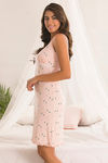 Zivame Spring Love Knit Cotton Short Length Nightdress - Pink N Print — thumbnail 2